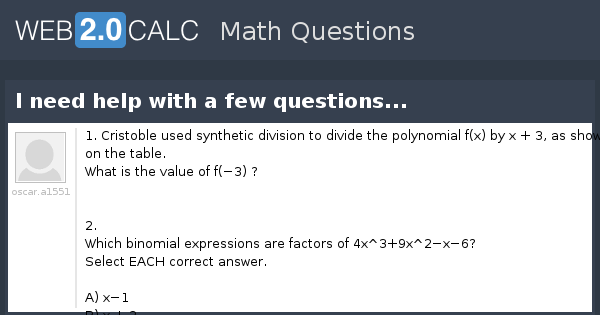 View question - I need help with a few questions...