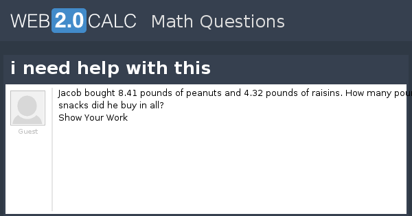 View question - i need help with this