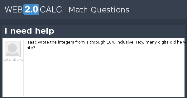 View question - I need help