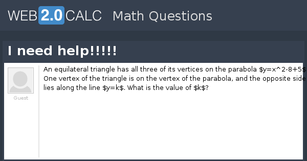 View question - I need help!!!!!