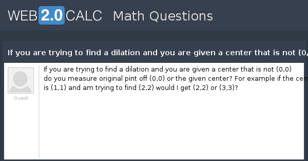 dilation math example
