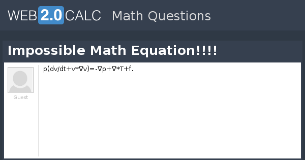 impossible math equation