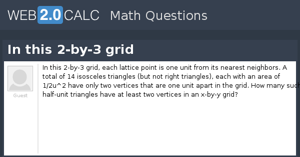 View Question In This 2 By 3 Grid