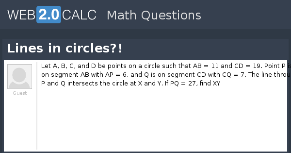 View Question Lines In Circles