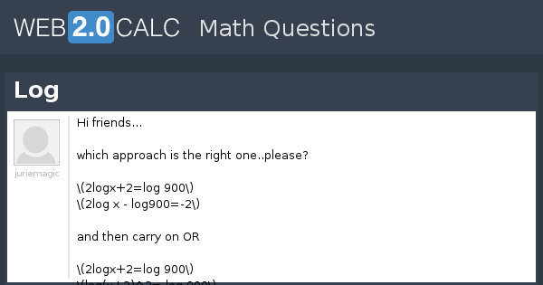 Question Log Unit View question - Log