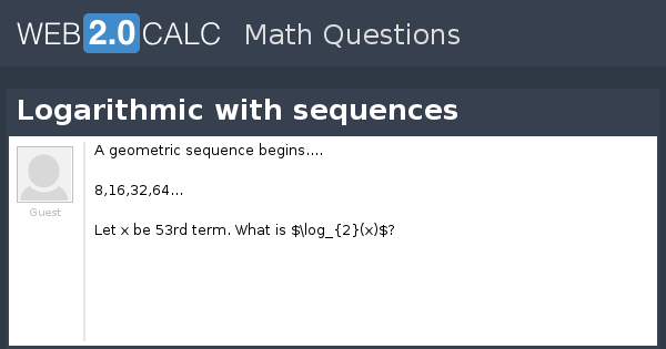 view-question-logarithmic-with-sequences