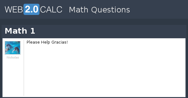 View question - Math 1