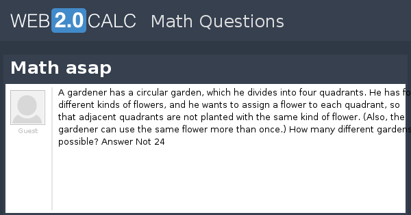 View question - Math asap