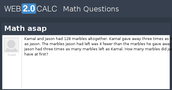 View question - Math asap