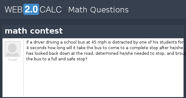 View Question - Math Contest