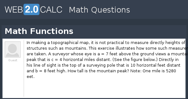 View question - Math Functions