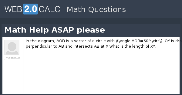 View question - Math Help ASAP please