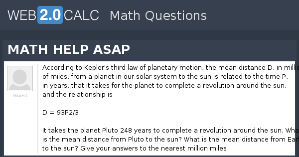 View question - MATH HELP ASAP