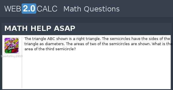 View question - MATH HELP ASAP