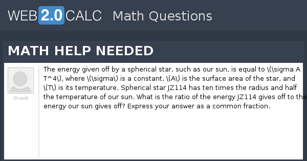 View question - MATH HELP NEEDED