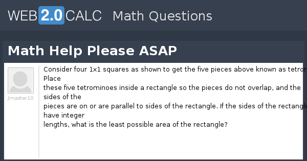 View question - Math Help Please ASAP