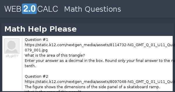 View question - Math Help Please