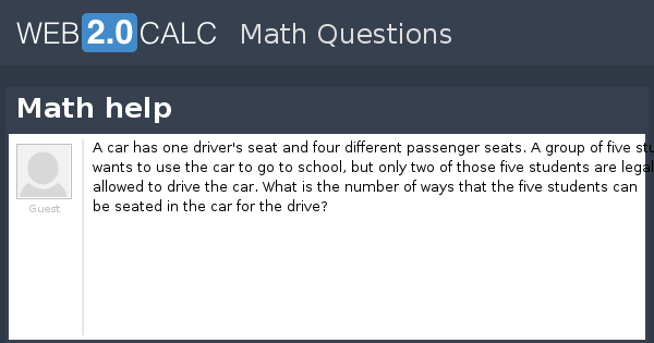 View question - Math help