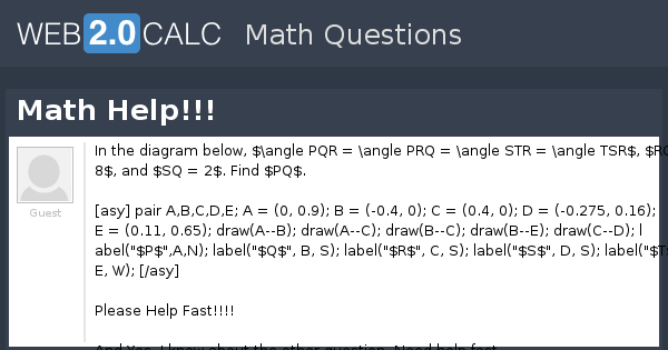 View question - Math Help!!!