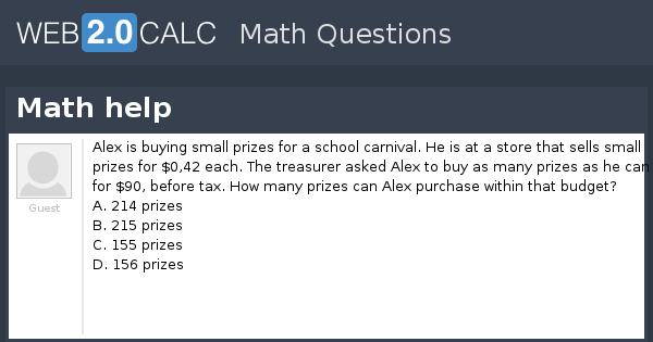 View question - Math help
