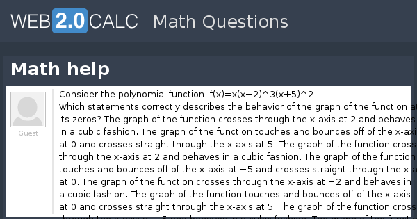 View question - Math help