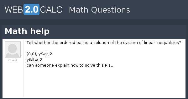 View question - Math help