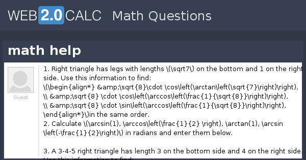 View question - math help