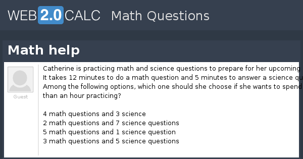 View question - Math help