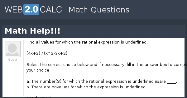 View question - Math Help!!!