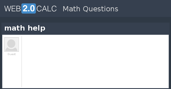 View question - math help