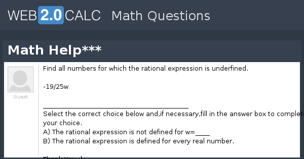 View question - Math Help***
