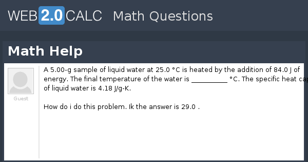 View Question Math Help