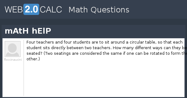 View question - mAtH hElP