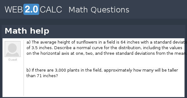 View question - Math help