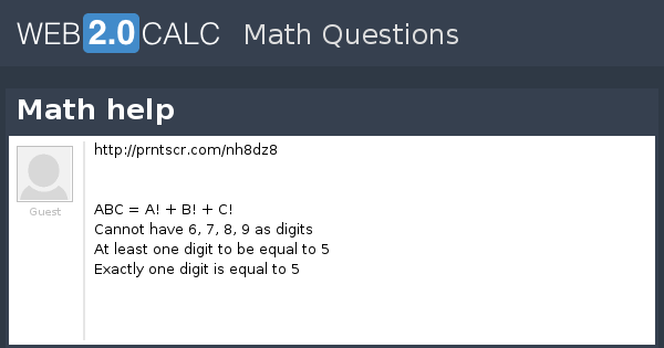 View question - Math help