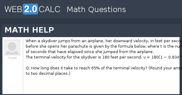 View question - MATH HELP