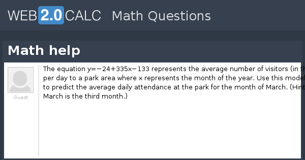 View question - Math help