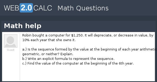 View question - Math help