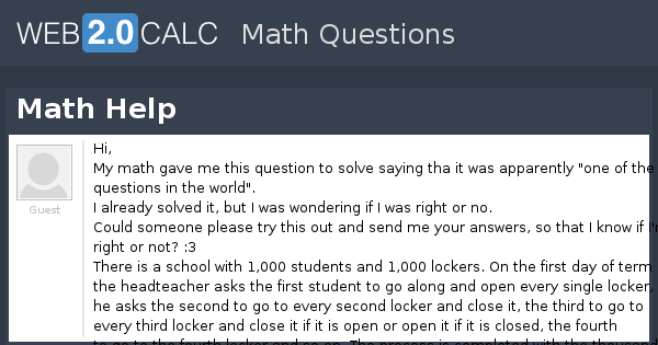 View question - Math Help