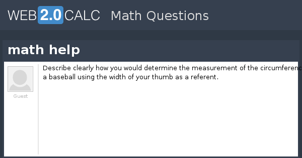 View question - math help