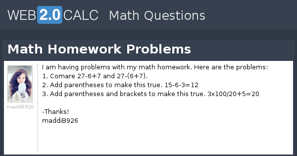 math homework problems