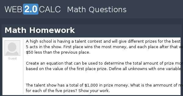 math homework quiz