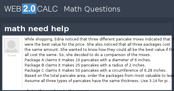 View question - math need help