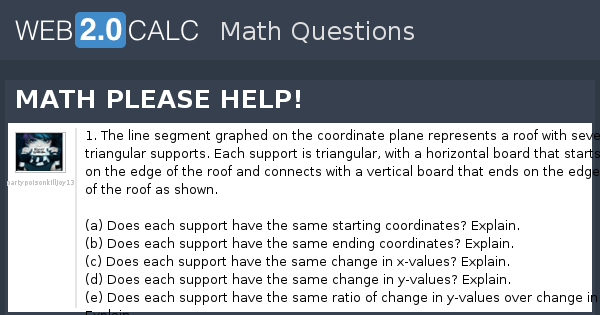 View question - MATH PLEASE HELP!