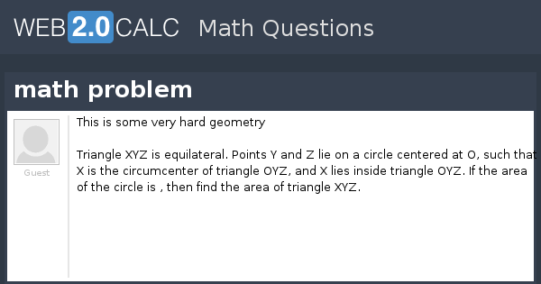 View question - math problem