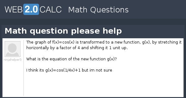 View question - Math question please help