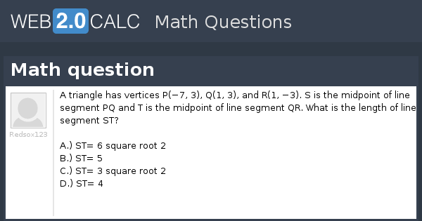 View question - Math question