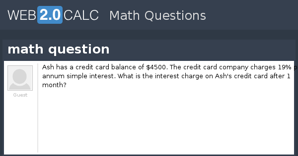 View question - math question