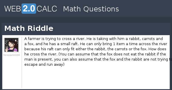 View question - Math Riddle