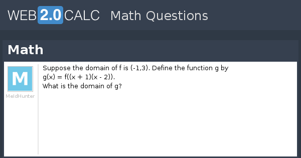View question - Math
